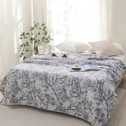 Throw Blanket All-Season 100 Percent Cotton Hypoallergenic