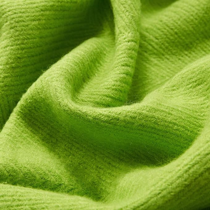 Throw Blanket Chunky Knit Acrylic Tassel Edges Machine Washable