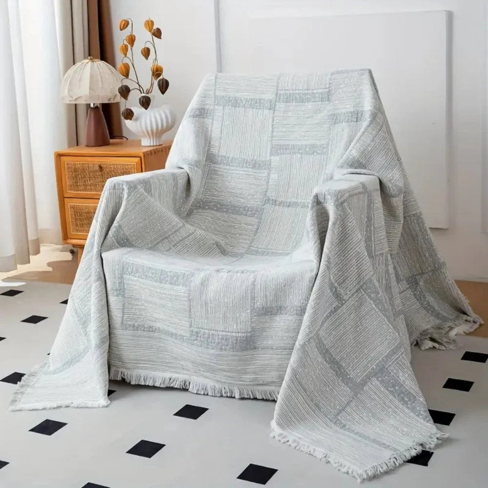 Throw Blanket Cotton Lightweight & Breathable Machine Washable