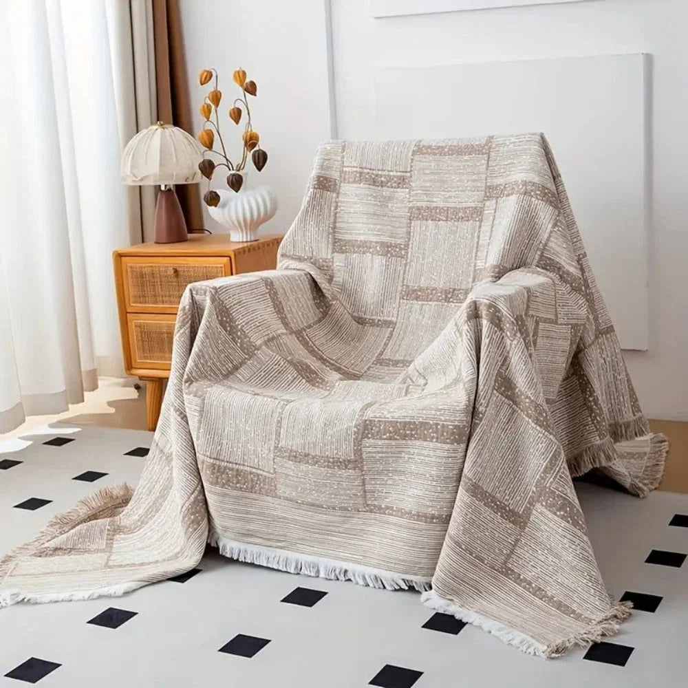 Throw Blanket Cotton Lightweight & Breathable Machine Washable