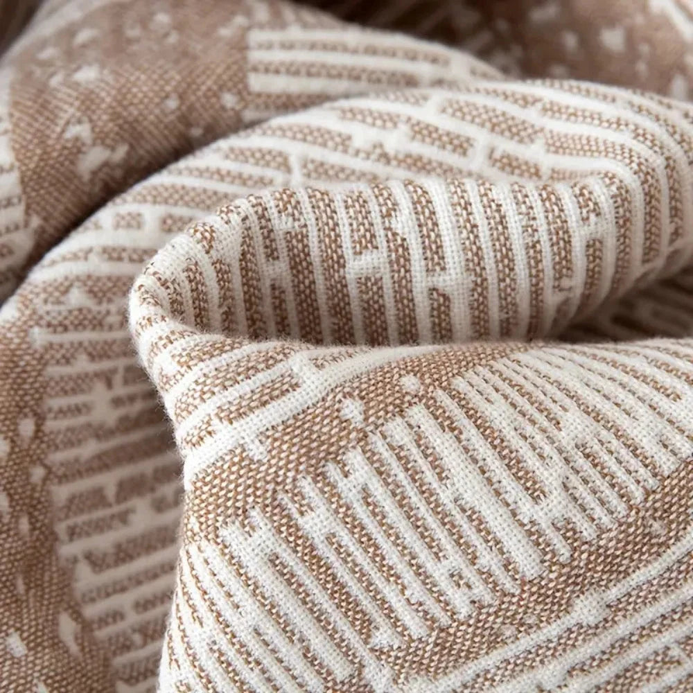 Throw Blanket Cotton Lightweight & Breathable Machine Washable