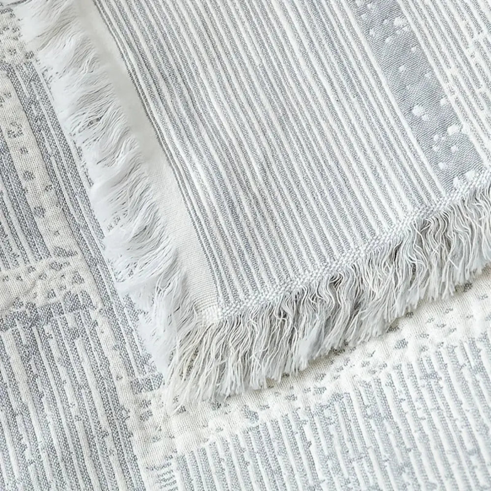 Throw Blanket Cotton Lightweight & Breathable Machine Washable