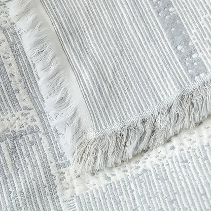 Throw Blanket Cotton Lightweight & Breathable Machine Washable