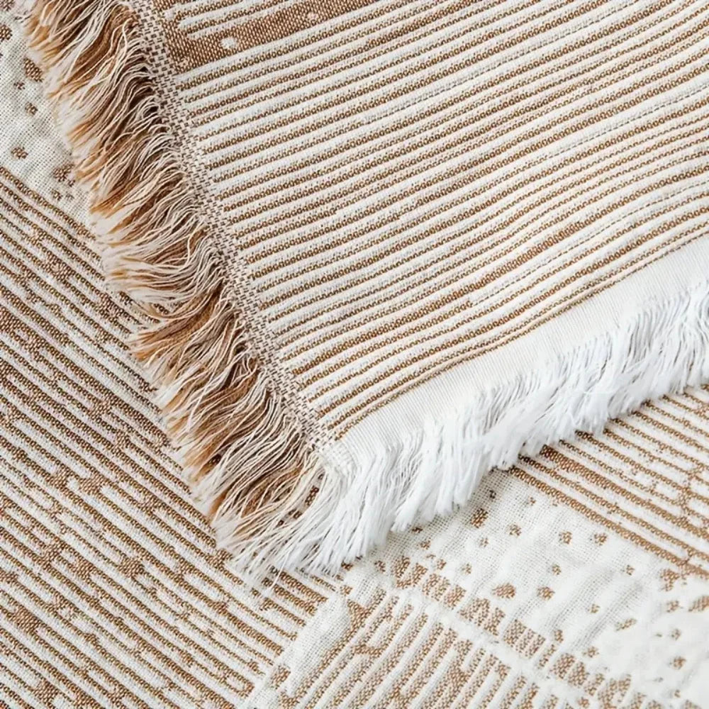 Throw Blanket Cotton Lightweight & Breathable Machine Washable