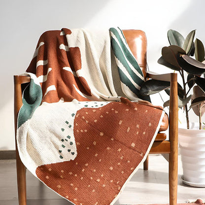 Throw Blanket Cotton Linen Antibacterial Machine Washable