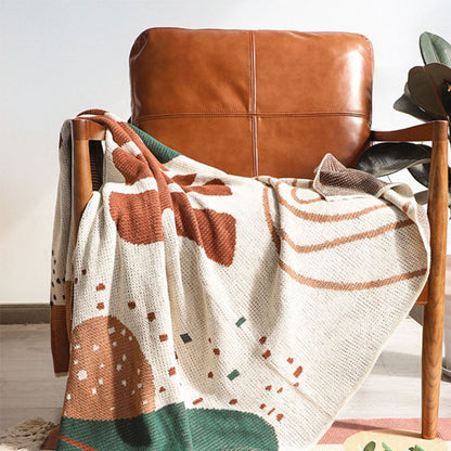 Throw Blanket Cotton Linen Antibacterial Machine Washable