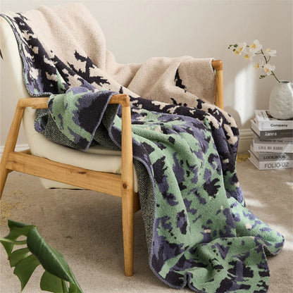 Throw Blanket Half-Velvet Microfiber Machine Washable