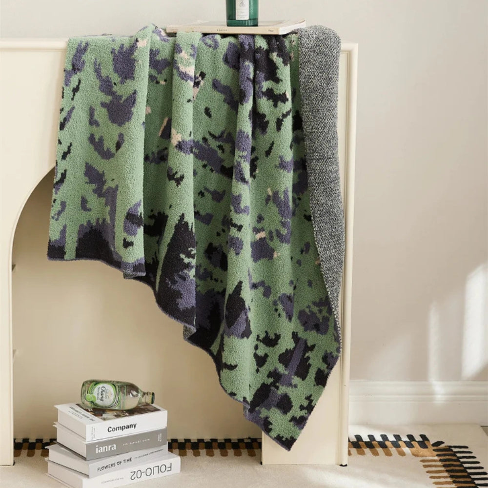 Throw Blanket Half-Velvet Microfiber Machine Washable