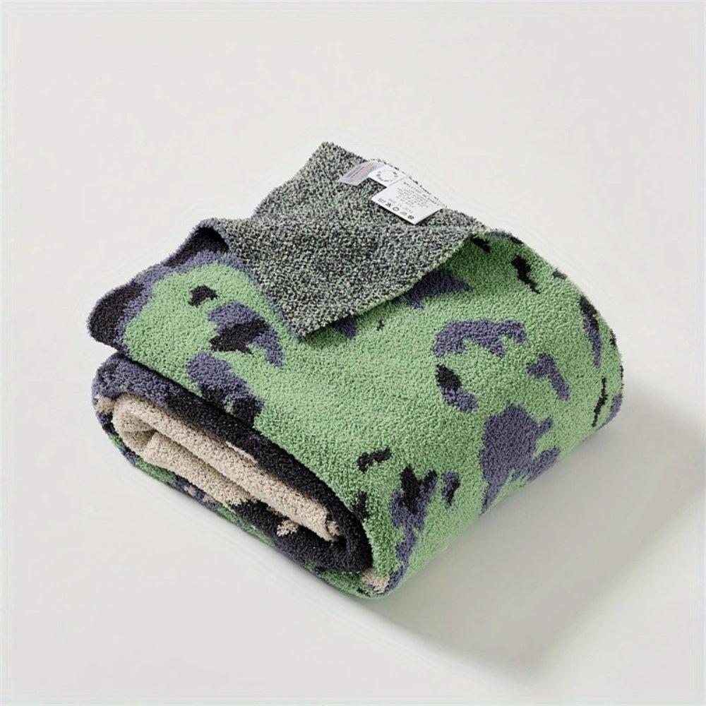 Throw Blanket Half-Velvet Microfiber Machine Washable