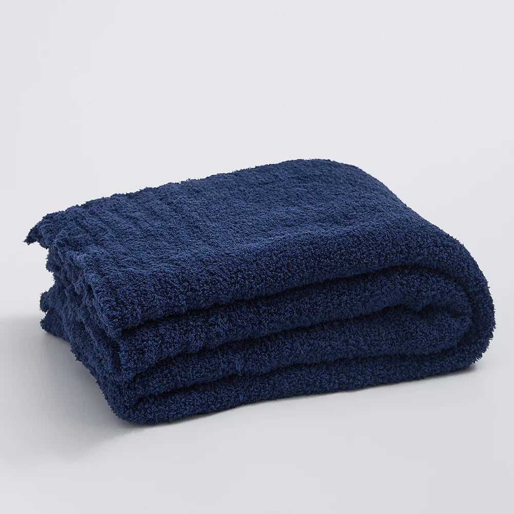 Throw Blanket Half-Velvet Microfiber Pilling-Resistant
