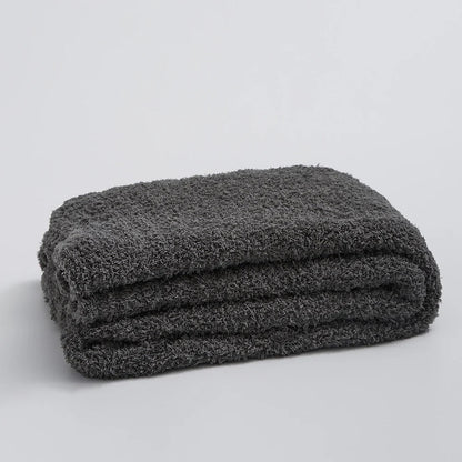 Throw Blanket Half-Velvet Microfiber Pilling-Resistant