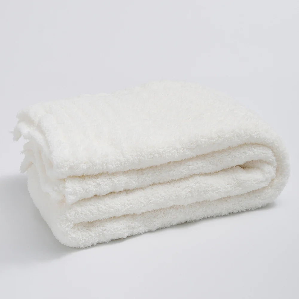 Throw Blanket Half-Velvet Microfiber Pilling-Resistant