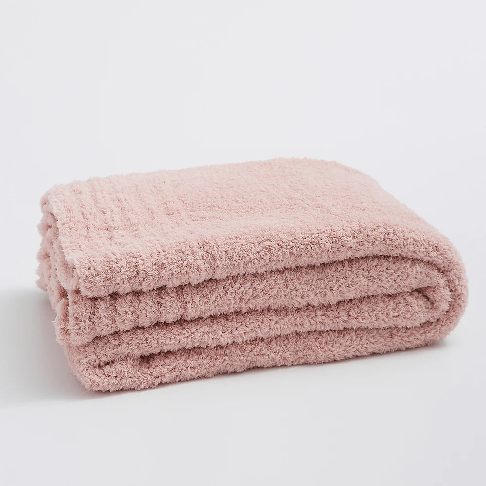 Throw Blanket Half-Velvet Microfiber Pilling-Resistant