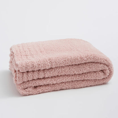 Throw Blanket Half-Velvet Microfiber Pilling-Resistant