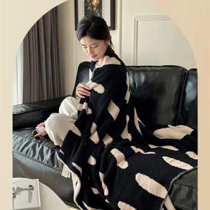 Throw Blanket Lightweight Reversible Velvet Nap Machine Washable