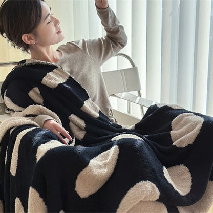 Throw Blanket Lightweight Reversible Velvet Nap Machine Washable