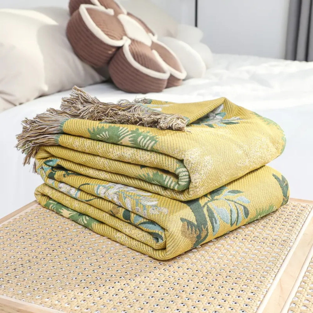 Throw Blanket Mulberry Tree Print 100% Cotton