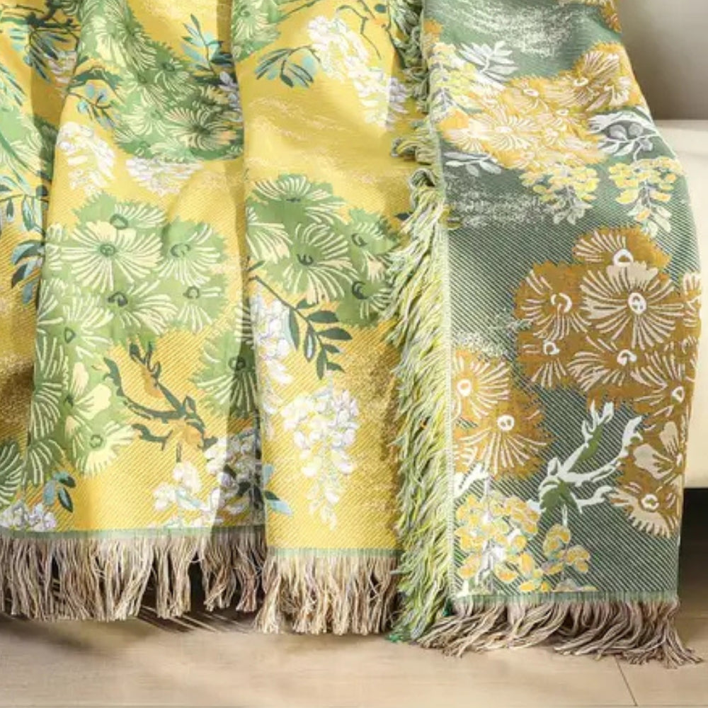 Throw Blanket Mulberry Tree Print 100% Cotton