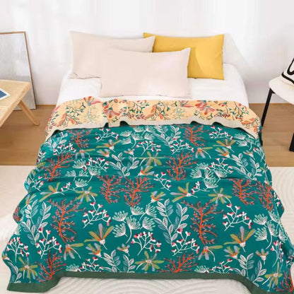 Throw Blanket Organic Cotton 4-Layer Gauze Oversized