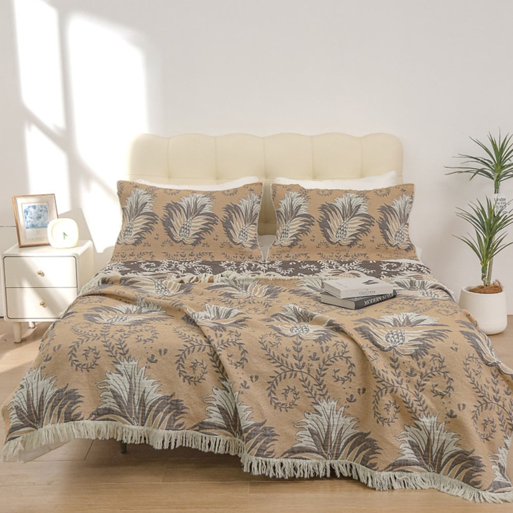 Throw Blanket Oversized 100% Cotton Boho Woven