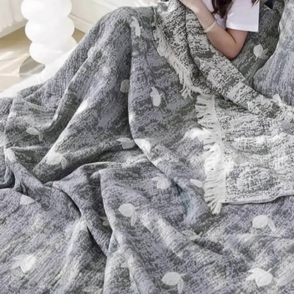 Throw Blanket Oversized 100% Cotton Boho Woven