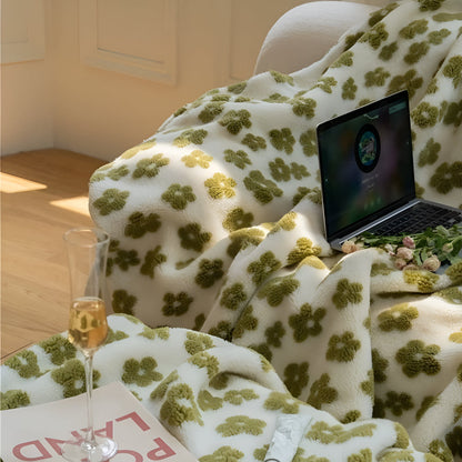 Throw Blanket Plush Microfiber Retro Floral 59x79
