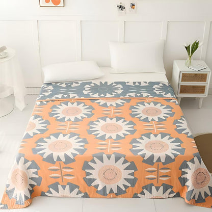Throw Blanket Pure Cotton Lightweight & Breathable