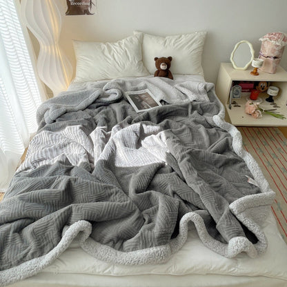 Throw Blanket Rabbit Plush Reversible Machine Washable