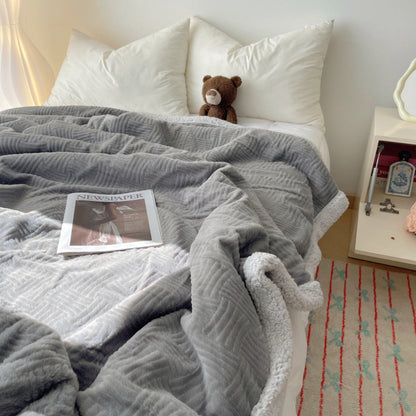Throw Blanket Rabbit Plush Reversible Machine Washable