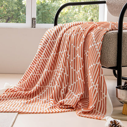 Throw Blanket Soft Acrylic Double-Sided Diamond Pattern
