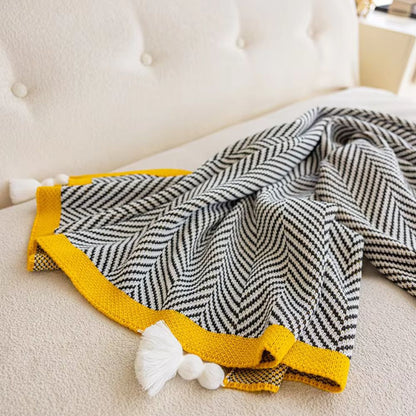 Throw Blanket Ultra-Soft Acrylic Lightweight & Machine Washable
