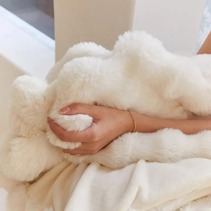 Throw Blanket Ultra-Soft Faux Fur Double-Lined