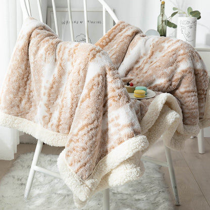 Throw Blanket Velvet & Sherpa Double-Sided Machine Washable