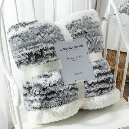 Throw Blanket Velvet & Sherpa Double-Sided Machine Washable