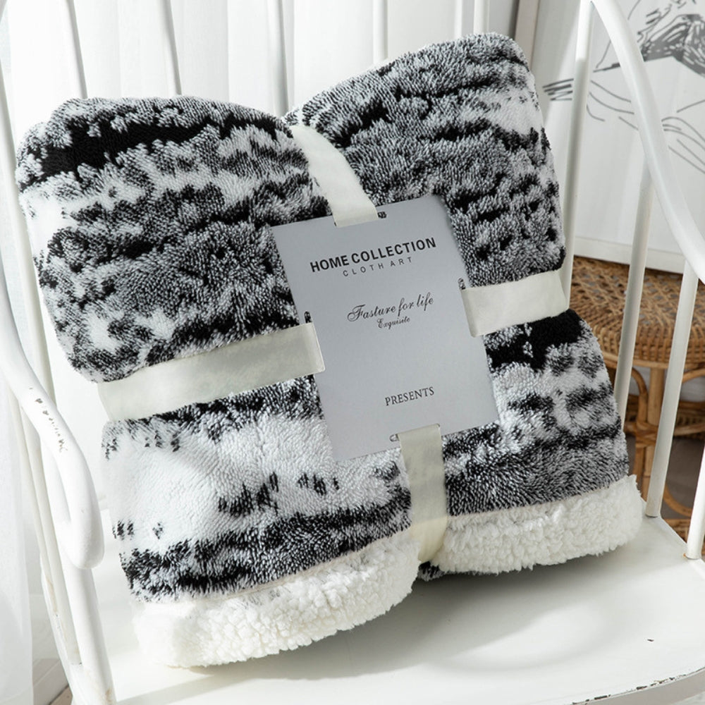 Throw Blanket Velvet & Sherpa Double-Sided Machine Washable