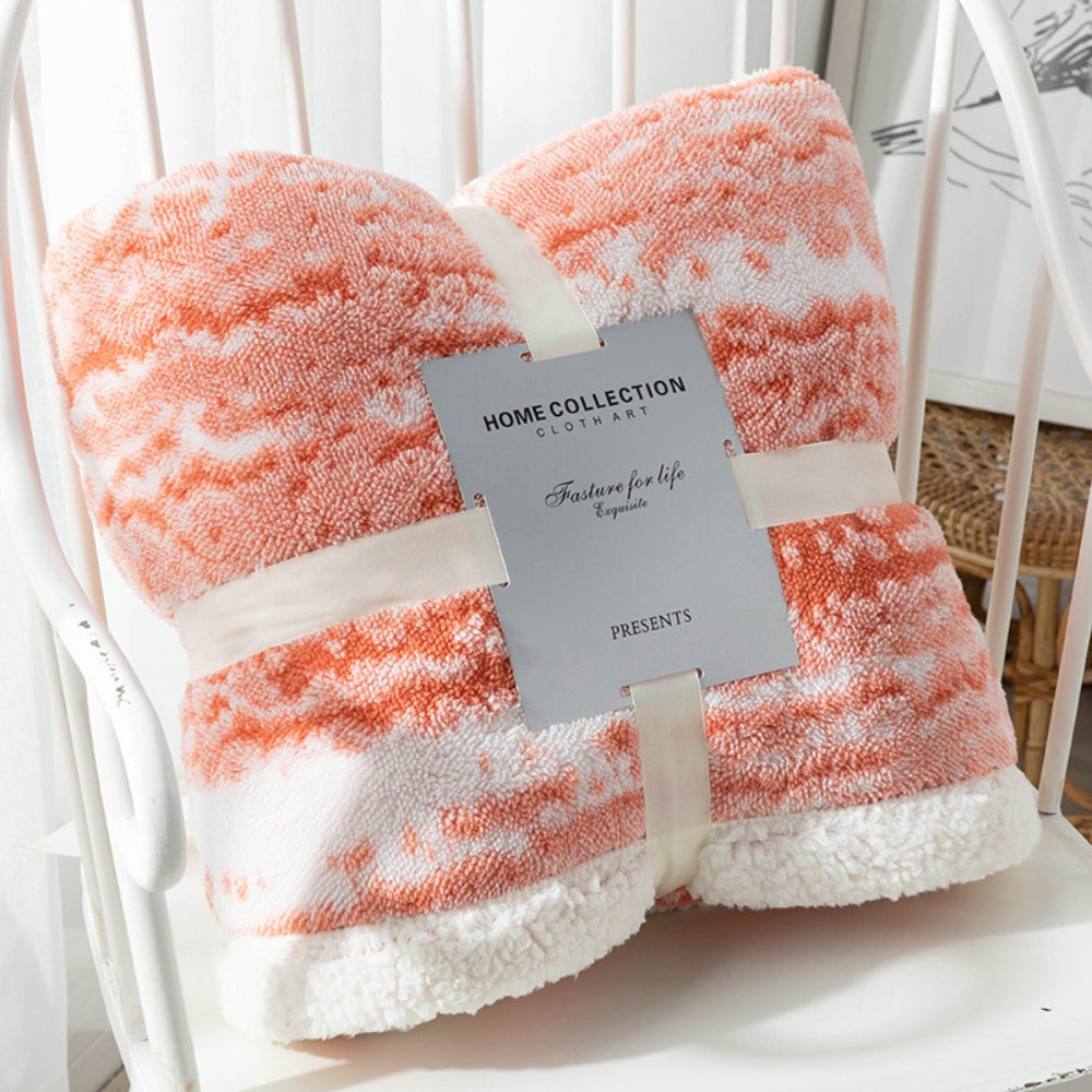 Throw Blanket Velvet & Sherpa Double-Sided Machine Washable