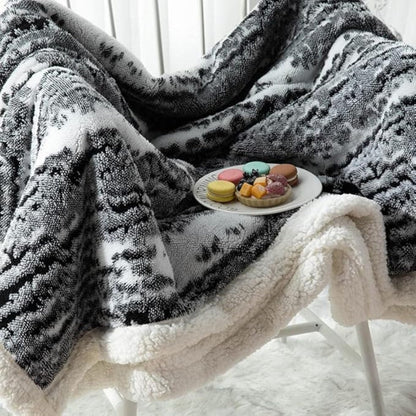 Throw Blanket Velvet & Sherpa Double-Sided Machine Washable