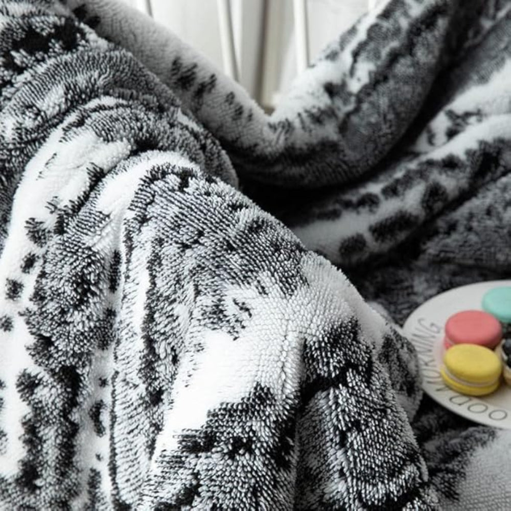Throw Blanket Velvet & Sherpa Double-Sided Machine Washable