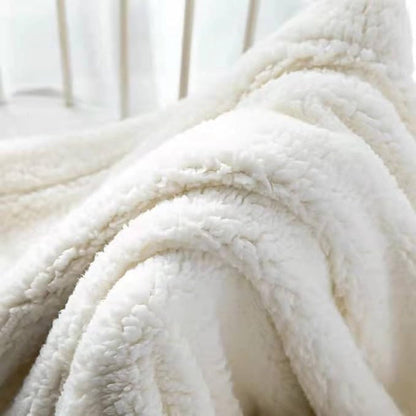 Throw Blanket Velvet & Sherpa Double-Sided Machine Washable