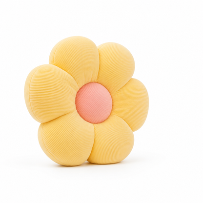 Throw Pillow Flower-Shaped Pastel Plush & Shape-Retaining