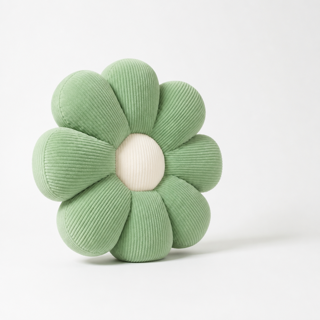 Throw Pillow Flower-Shaped Pastel Plush & Shape-Retaining