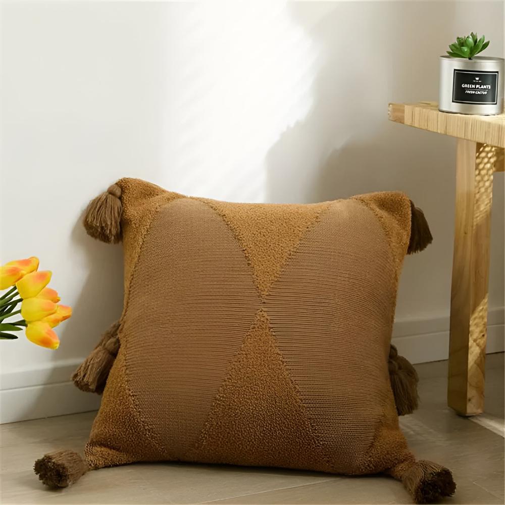 Throw Pillow Nordic Tassel Soft Microfiber Machine Washable