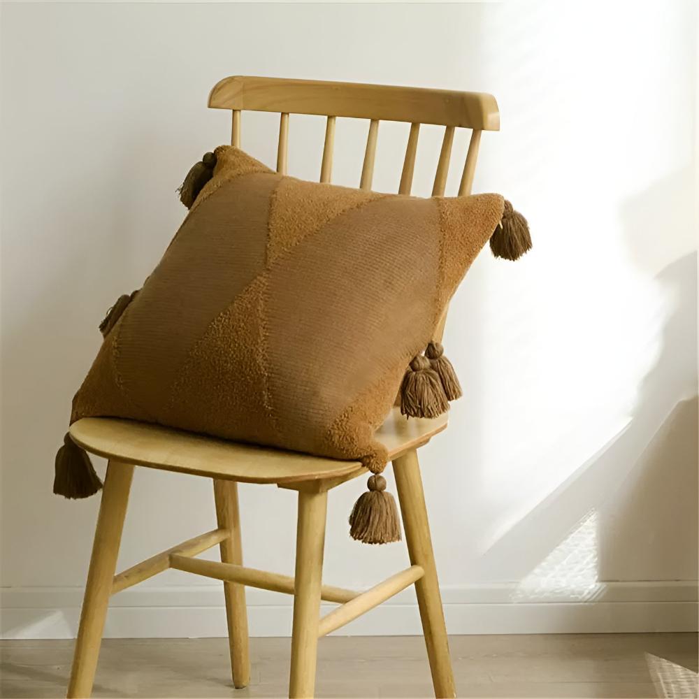 Throw Pillow Nordic Tassel Soft Microfiber Machine Washable