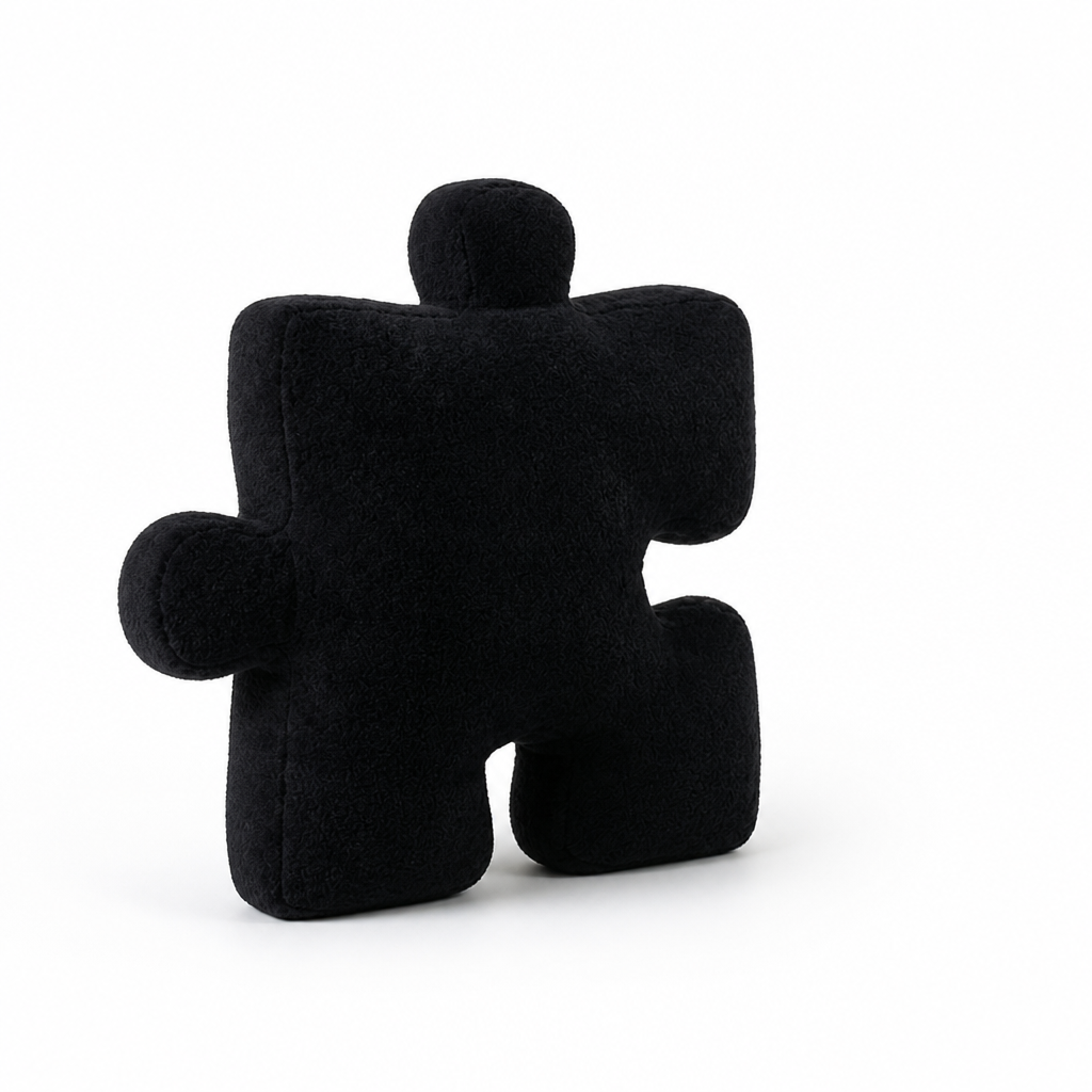 Throw Pillow Puzzle-Shaped Plush Extra-Thick Filling