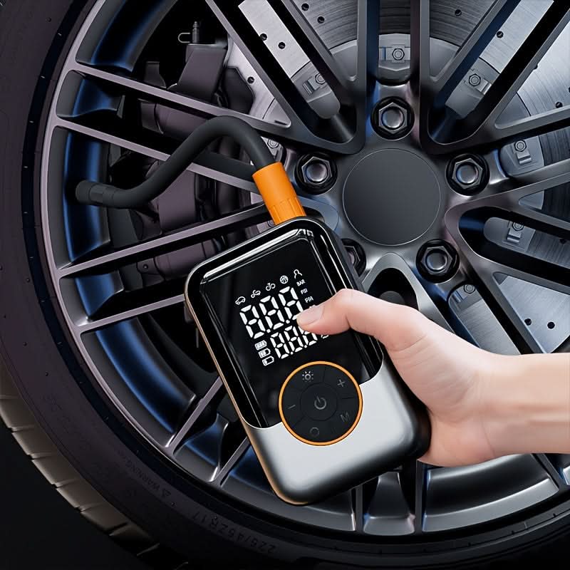 Tire Inflator Cordless Rechargeable Digital Pressure Gauge & LED Light