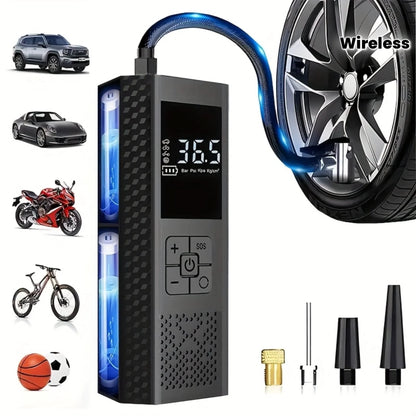 Tire Inflator Cordless USB Rechargeable 150 PSI Digital Display