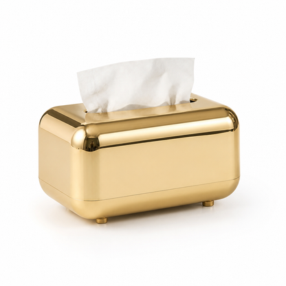 Tissue Box Holder Mirrored High-Gloss Compact Conceals Packaging