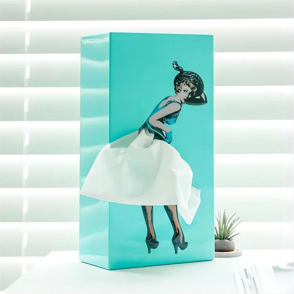 Tissue Box Plastic Playful Rock Design