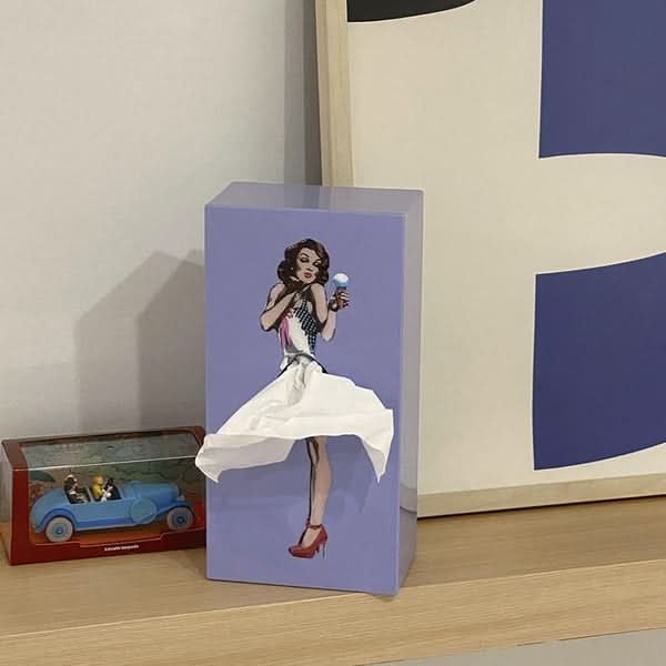 Tissue Box Plastic Playful Rock Design
