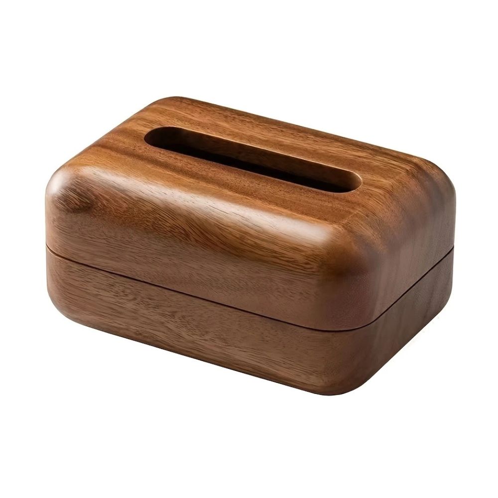 Tissue Holder Walnut Wood Magnetic Closure